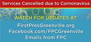 Services Cancelled Due to Coronavirus